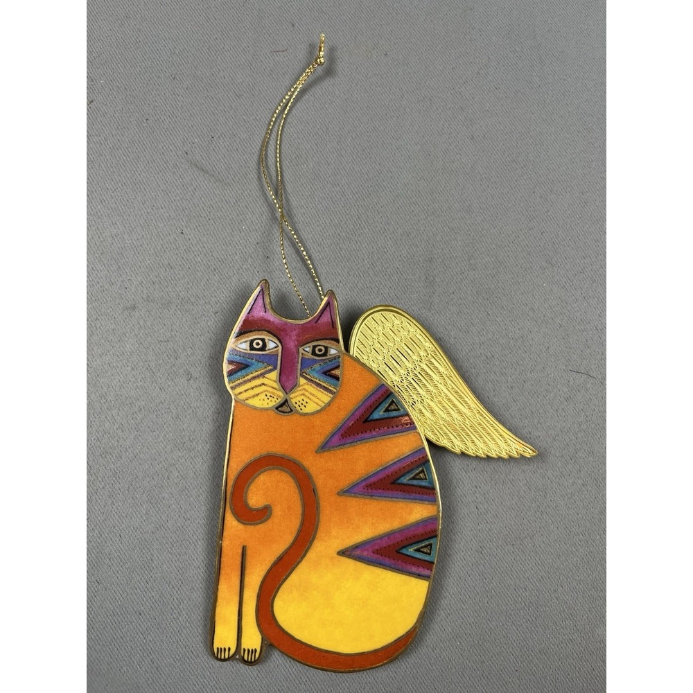Laurel Burch Christmas Ornament Angeli-Cats SYLVIA Bradford Cat Angel Porcelain - Picture 2 of 8
